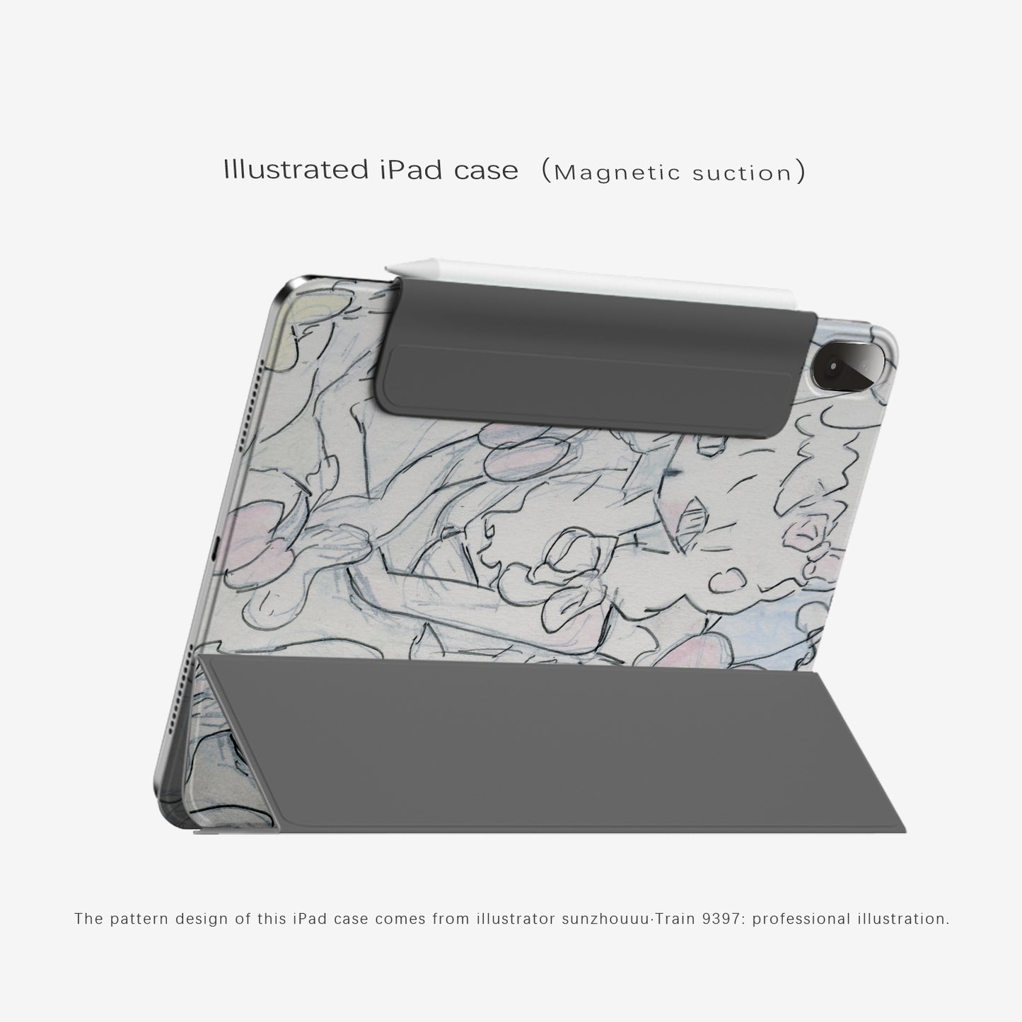 train9397 x sunzhouuu Co-branded magnetic tablet case