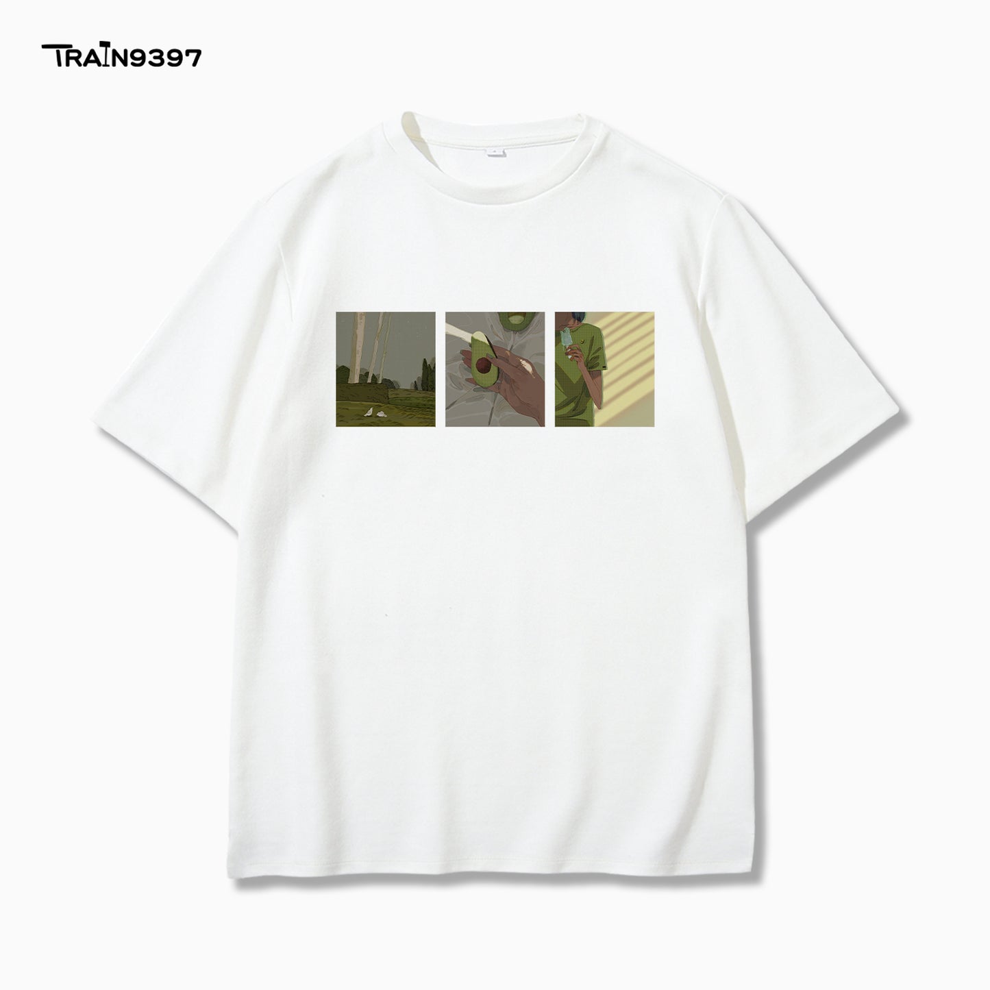 train 9397 x zhangxii_art Collaborative Series T-shirt