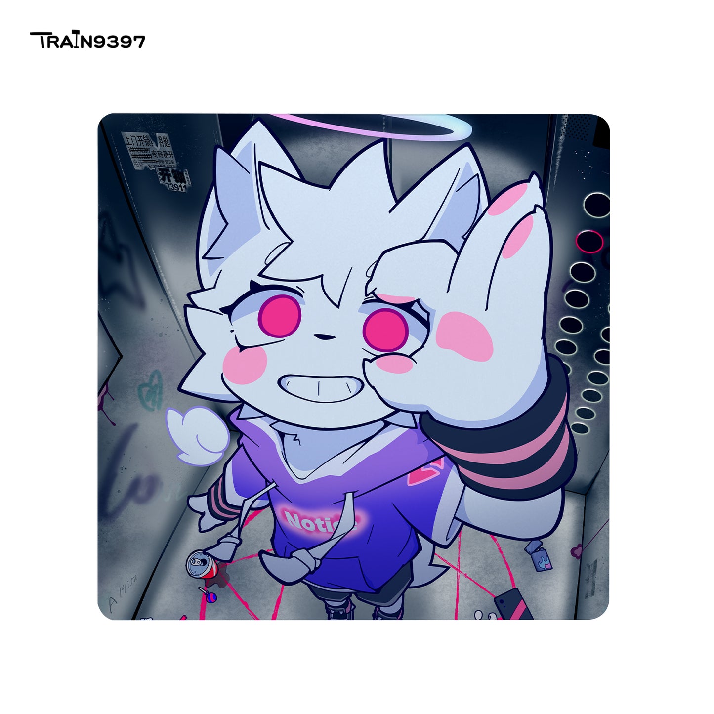 train 9397 x YUNbucai Collaborative Series glass mouse pad