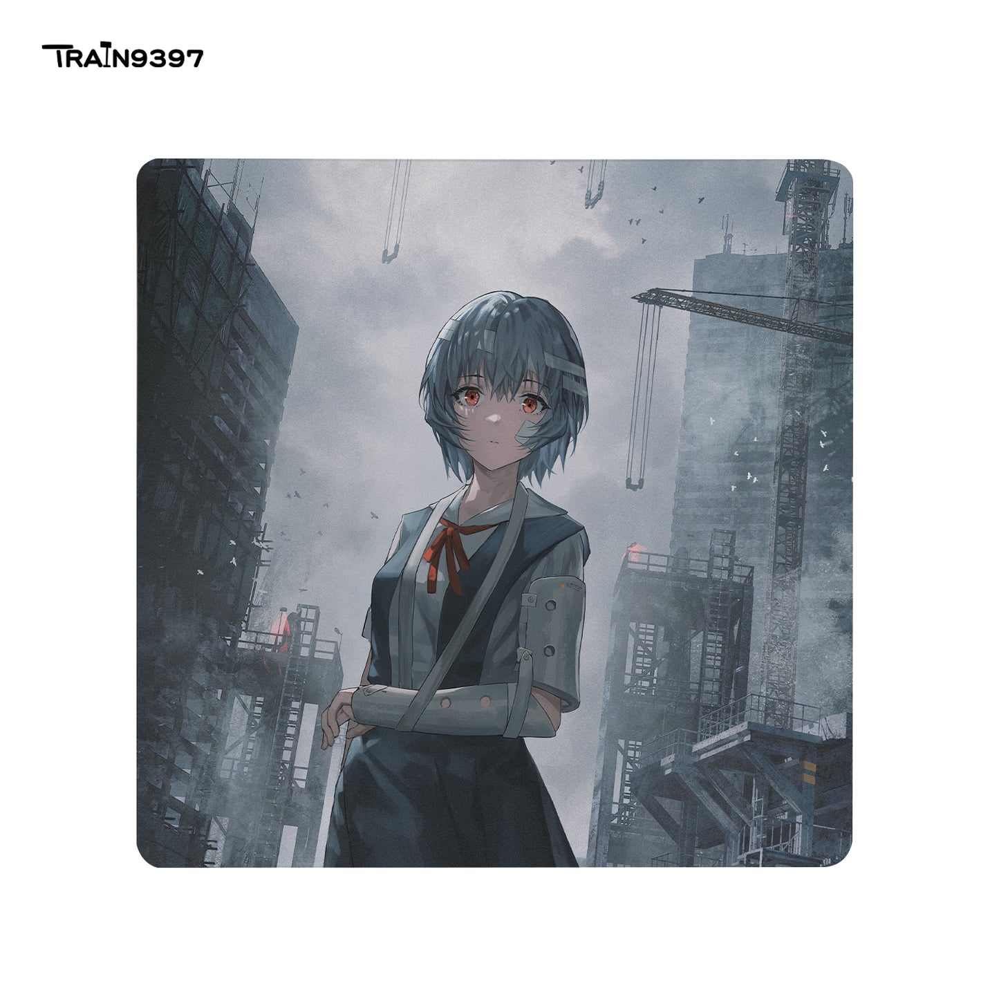 train 9397 x homutan1 Collaborative Series glass mouse pad