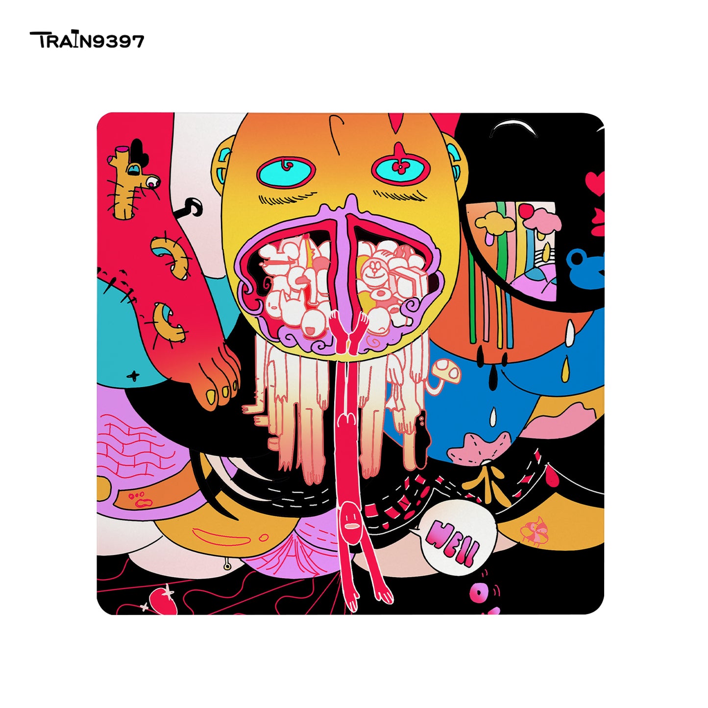 train 9397 x ashvahuimao Collaborative Series glass mouse pad